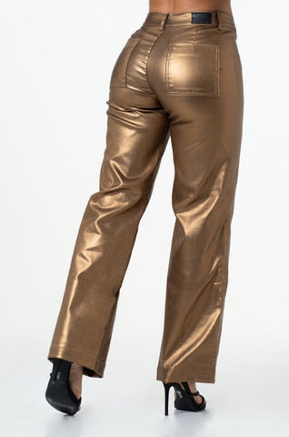 LOWLA - 244116 - Faux Leather Wide-Leg High-Waisted Pants for Women LOWLA - 244116 - Faux Leather Wide-Leg High-Waisted Pants for Women