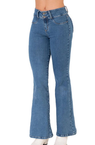 LOWLA - 212357 - Bum Lift Flare Colombian Jeans with Removable Pads LOWLA - 212357 - Bum Lift Flare Colombian Jeans with Removable Pads