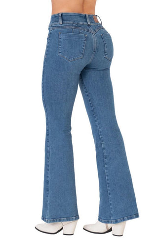 LOWLA - 212357 - Bum Lift Flare Colombian Jeans with Removable Pads LOWLA - 212357 - Bum Lift Flare Colombian Jeans with Removable Pads