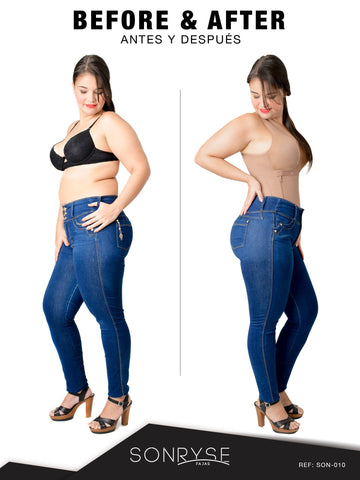 Fajas SONRYSE 010 | Colombian Shapewear Knee Lenght with Built-in bra & High Back | Post Surgery and Postpartum Use - Pal Negocio Fajas SONRYSE 010 | Colombian Shapewear Knee Lenght with Built-in bra & High Back | Post Surgery and Postpartum Use - Pal Negocio