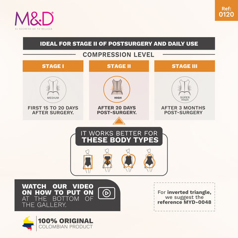 Girdles M&D - REF 0120 - Perineal Zipper Girdles M&D - REF 0120 - Perineal Zipper