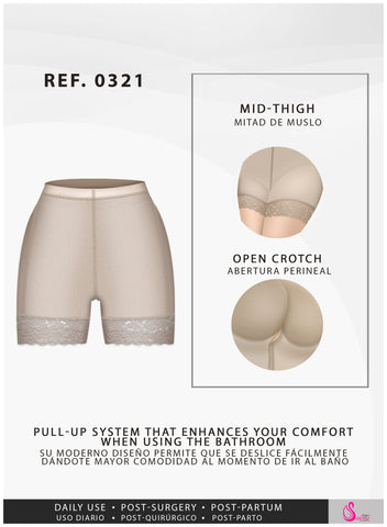 Fajas Salome 0321 | High Waist Compression Slimmer Butt Lifter Shapewear Shorts | Powernet - Pal Negocio Fajas Salome 0321 | High Waist Compression Slimmer Butt Lifter Shapewear Shorts | Powernet - Pal Negocio