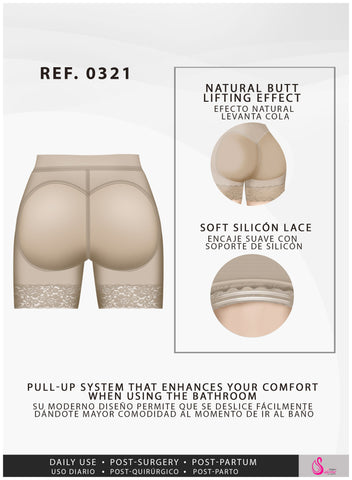 Fajas Salome 0321 | High Waist Compression Slimmer Butt Lifter Shapewear Shorts | Powernet - Pal Negocio Fajas Salome 0321 | High Waist Compression Slimmer Butt Lifter Shapewear Shorts | Powernet - Pal Negocio