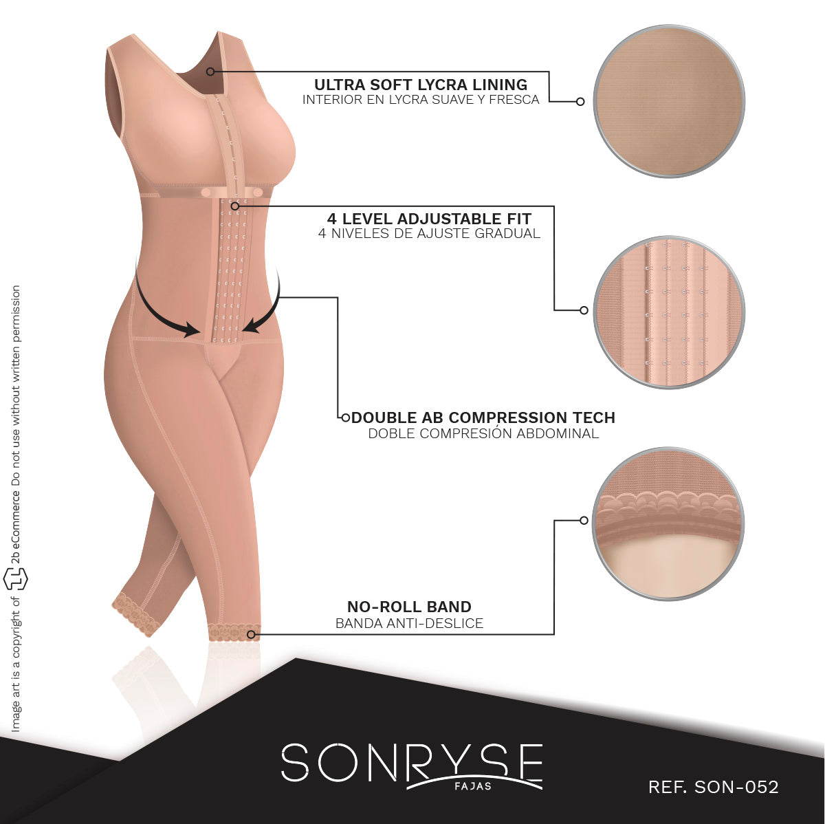 Fajas SONRYSE 052 | Colombian Full Body Shaper for Post Surgery with Built-in Bra | Butt Lifting Effect and Tummy Control - Pal Negocio Fajas SONRYSE 052 | Colombian Full Body Shaper for Post Surgery with Built-in Bra | Butt Lifting Effect and Tummy Control - Pal Negocio