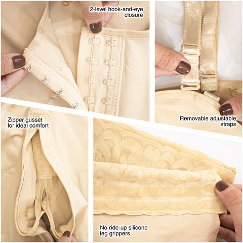 Fajas MYD 0066 Strapless Mid Thigh Body Shaper for Women / Powernet - Pal Negocio Fajas MYD 0066 Strapless Mid Thigh Body Shaper for Women / Powernet - Pal Negocio