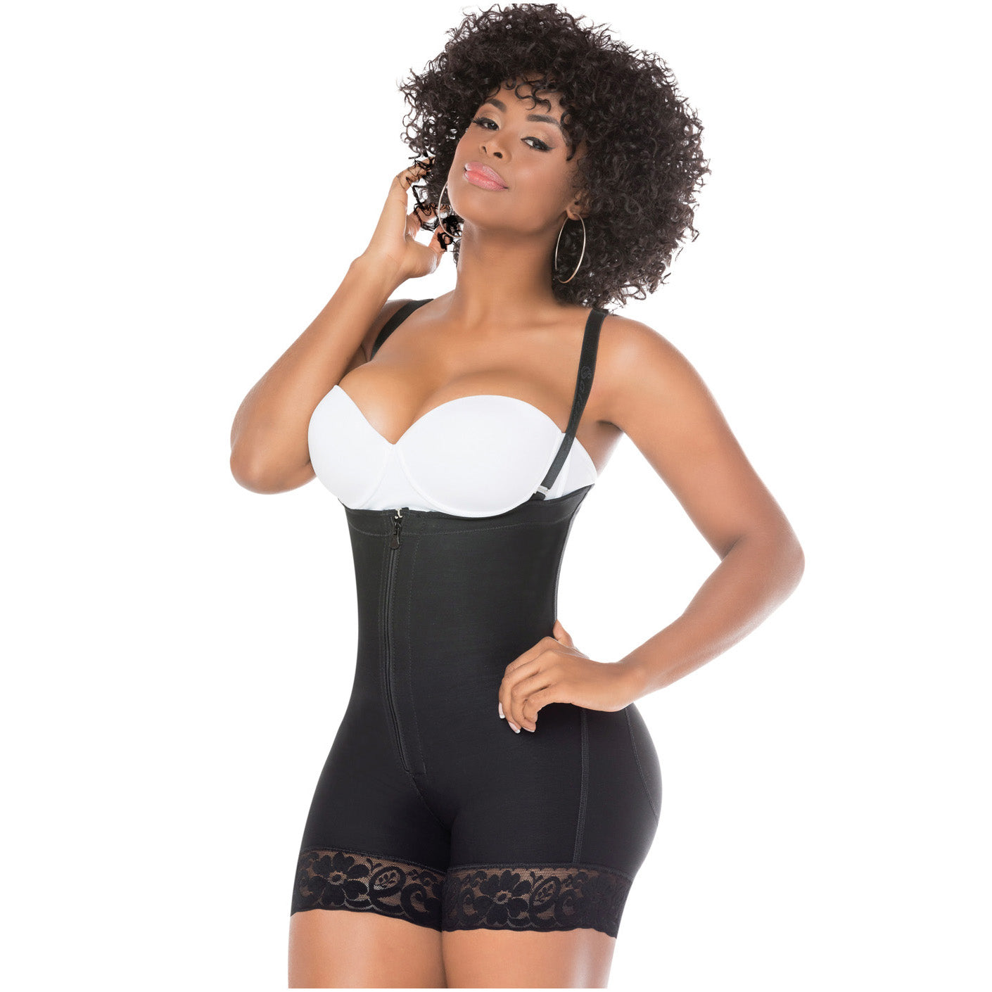 Fajas Salome 0214 | Mid Thigh Strapless Body Shaper for Dresses | Tummy Control & Butt Lifting Shapewear for Dress - Pal Negocio Fajas Salome 0214 | Mid Thigh Strapless Body Shaper for Dresses | Tummy Control & Butt Lifting Shapewear for Dress - Pal Negocio