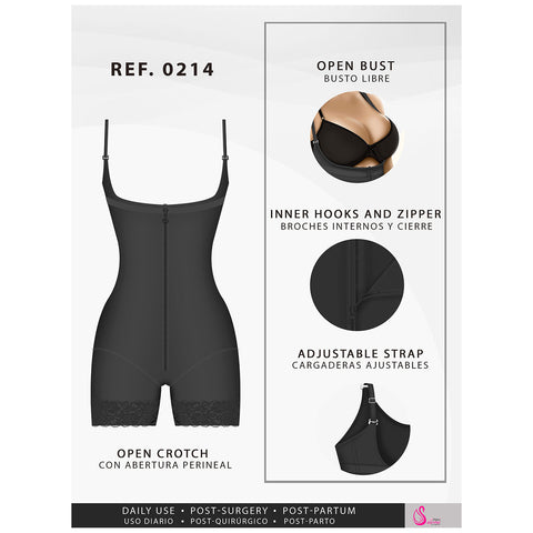 Fajas Salome 0214 | Mid Thigh Strapless Body Shaper for Dresses | Tummy Control & Butt Lifting Shapewear for Dress - Pal Negocio Fajas Salome 0214 | Mid Thigh Strapless Body Shaper for Dresses | Tummy Control & Butt Lifting Shapewear for Dress - Pal Negocio