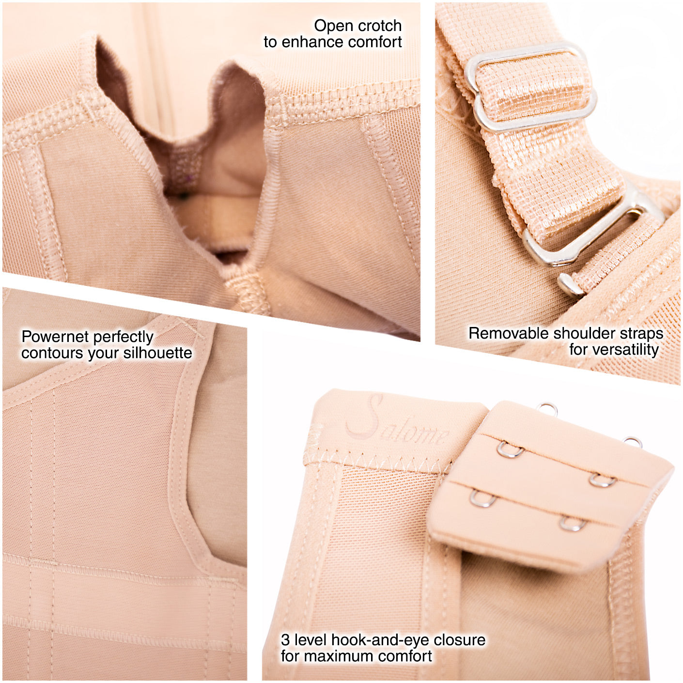Fajas Salome 0217 | Mid Thigh Firm Compression Full Body Shaper for Women | Butt Lifter Open Bust Postpartum Bodysuit | Powernet - Pal Negocio Fajas Salome 0217 | Mid Thigh Firm Compression Full Body Shaper for Women | Butt Lifter Open Bust Postpartum Bodysuit | Powernet - Pal Negocio