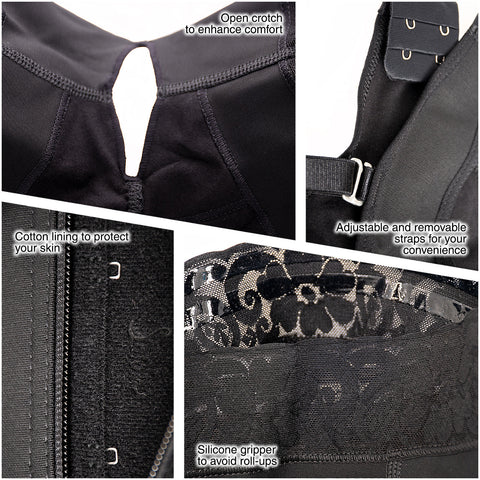 Fajas Salome 0217 | Mid Thigh Firm Compression Full Body Shaper for Women | Butt Lifter Open Bust Postpartum Bodysuit | Powernet - Pal Negocio Fajas Salome 0217 | Mid Thigh Firm Compression Full Body Shaper for Women | Butt Lifter Open Bust Postpartum Bodysuit | Powernet - Pal Negocio