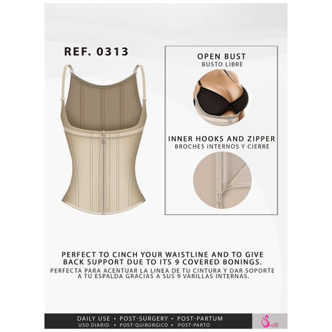 Fajas Salome 0313 | Waist Trainer Vest Tummy Control Compression Garment for Women | Colombian Body Shaper for Daily Use  - Pal Negocio Fajas Salome 0313 | Waist Trainer Vest Tummy Control Compression Garment for Women | Colombian Body Shaper for Daily Use  - Pal Negocio
