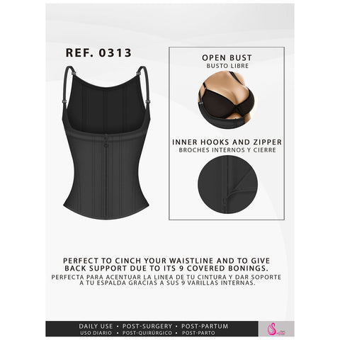 Fajas Salome 0313 | Waist Trainer Vest Tummy Control Compression Garment for Women | Colombian Body Shaper for Daily Use  - Pal Negocio Fajas Salome 0313 | Waist Trainer Vest Tummy Control Compression Garment for Women | Colombian Body Shaper for Daily Use  - Pal Negocio