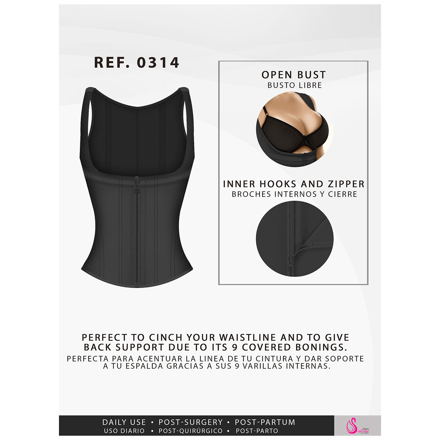 Fajas Salome 0314 | Waist Cincher Trainer Shapewear for women | Powernet - Pal Negocio Fajas Salome 0314 | Waist Cincher Trainer Shapewear for women | Powernet - Pal Negocio