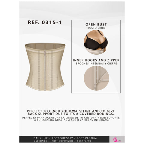 Fajas Salome 0315-1 | Waist Cincher Trainer for Women | Colombian Body Shaper for Daily Use | Powernet - Pal Negocio Fajas Salome 0315-1 | Waist Cincher Trainer for Women | Colombian Body Shaper for Daily Use | Powernet - Pal Negocio