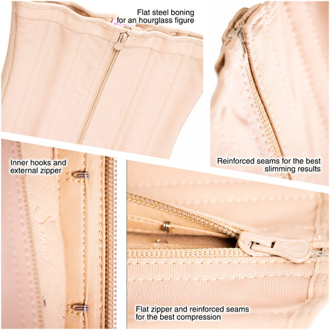 Fajas Salome 0315-1 | Waist Cincher Trainer for Women | Colombian Body Shaper for Daily Use | Powernet - Pal Negocio Fajas Salome 0315-1 | Waist Cincher Trainer for Women | Colombian Body Shaper for Daily Use | Powernet - Pal Negocio
