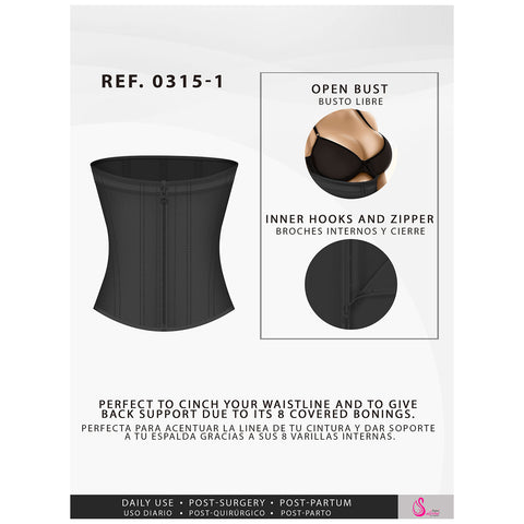 Fajas Salome 0315-1 | Waist Cincher Trainer for Women | Colombian Body Shaper for Daily Use | Powernet - Pal Negocio Fajas Salome 0315-1 | Waist Cincher Trainer for Women | Colombian Body Shaper for Daily Use | Powernet - Pal Negocio