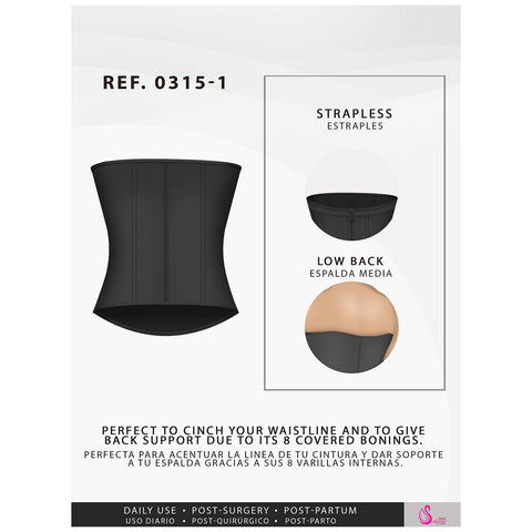 Fajas Salome 0315-1 | Waist Cincher Trainer for Women | Colombian Body Shaper for Daily Use | Powernet - Pal Negocio Fajas Salome 0315-1 | Waist Cincher Trainer for Women | Colombian Body Shaper for Daily Use | Powernet - Pal Negocio