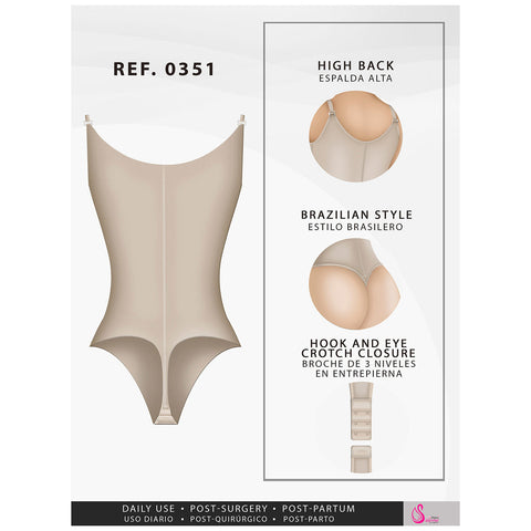 Fajas Salome 0351 | Open Bust Thong Tummy Control Shapewear for Women | Powernet - Pal Negocio Fajas Salome 0351 | Open Bust Thong Tummy Control Shapewear for Women | Powernet - Pal Negocio