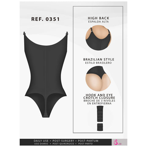 Fajas Salome 0351 | Open Bust Thong Tummy Control Shapewear for Women | Powernet - Pal Negocio Fajas Salome 0351 | Open Bust Thong Tummy Control Shapewear for Women | Powernet - Pal Negocio