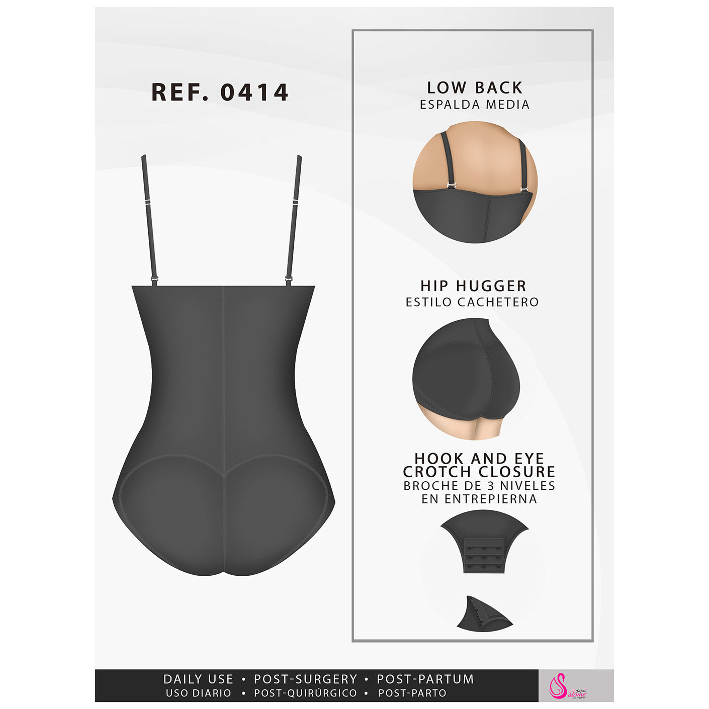 Fajas Salome 0414 | Strapless Butt Lifter Tummy Control Shapewear for Women | Powernet - Pal Negocio Fajas Salome 0414 | Strapless Butt Lifter Tummy Control Shapewear for Women | Powernet - Pal Negocio