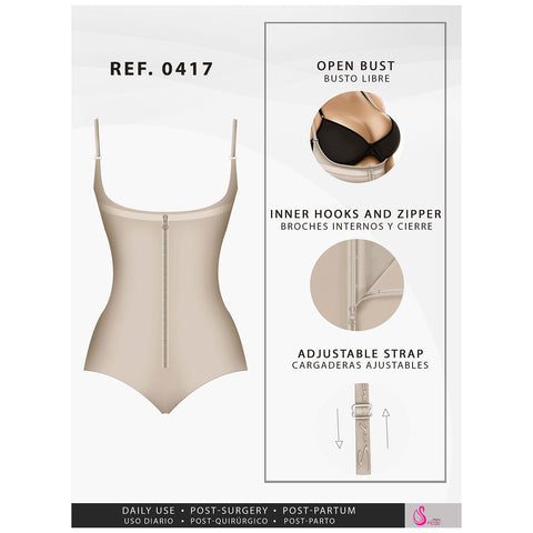 Fajas Salome 0417 | Open Bust Tummy Control Butt Lifter Shapewear for Women | Hiphugger Daily Use Body Shaper | Powernet - Pal Negocio Fajas Salome 0417 | Open Bust Tummy Control Butt Lifter Shapewear for Women | Hiphugger Daily Use Body Shaper | Powernet - Pal Negocio