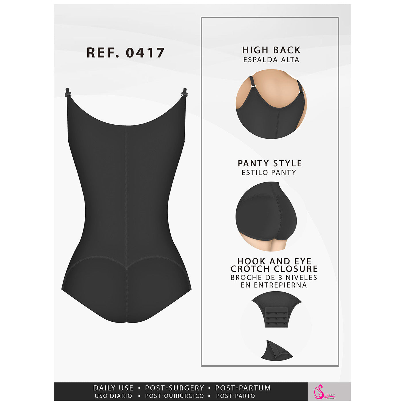 Fajas Salome 0417 | Open Bust Tummy Control Butt Lifter Shapewear for Women | Hiphugger Daily Use Body Shaper | Powernet - Pal Negocio Fajas Salome 0417 | Open Bust Tummy Control Butt Lifter Shapewear for Women | Hiphugger Daily Use Body Shaper | Powernet - Pal Negocio