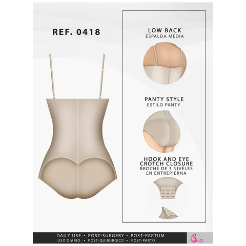 Fajas Salome 0418 | Strapless Butt Lifter Panty Bodysuit | Open-Bust Tummy Control Shapewear for Women | Powernet - Pal Negocio Fajas Salome 0418 | Strapless Butt Lifter Panty Bodysuit | Open-Bust Tummy Control Shapewear for Women | Powernet - Pal Negocio