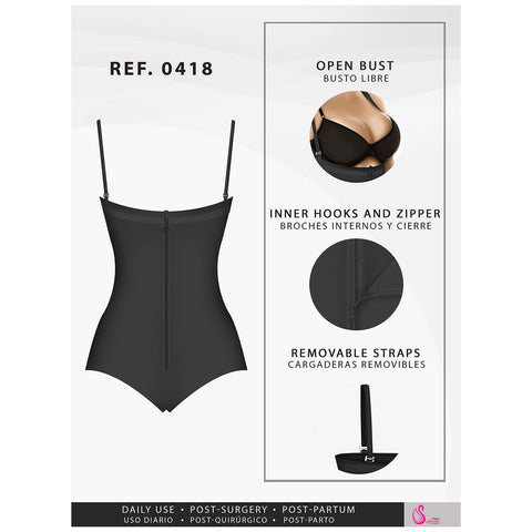 Fajas Salome 0418 | Strapless Butt Lifter Panty Bodysuit | Open-Bust Tummy Control Shapewear for Women | Powernet - Pal Negocio Fajas Salome 0418 | Strapless Butt Lifter Panty Bodysuit | Open-Bust Tummy Control Shapewear for Women | Powernet - Pal Negocio