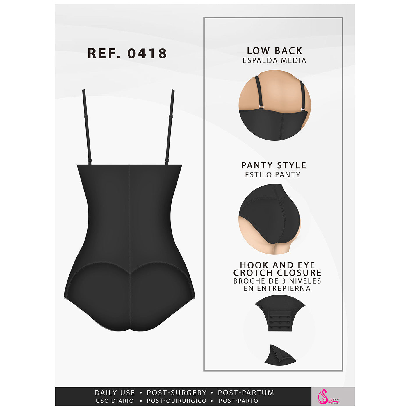 Fajas Salome 0418 | Strapless Butt Lifter Panty Bodysuit | Open-Bust Tummy Control Shapewear for Women | Powernet - Pal Negocio Fajas Salome 0418 | Strapless Butt Lifter Panty Bodysuit | Open-Bust Tummy Control Shapewear for Women | Powernet - Pal Negocio