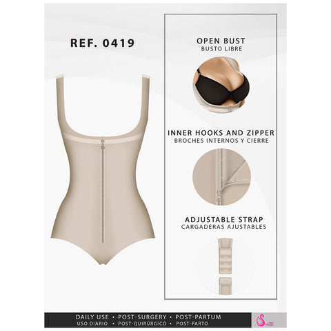 Fajas Salome 0419 | Butt Lifter Hiphugger Mid Thigh Body Shaper | Open Bust Tummy Control Shapewear for Women | Powernet - Pal Negocio Fajas Salome 0419 | Butt Lifter Hiphugger Mid Thigh Body Shaper | Open Bust Tummy Control Shapewear for Women | Powernet - Pal Negocio