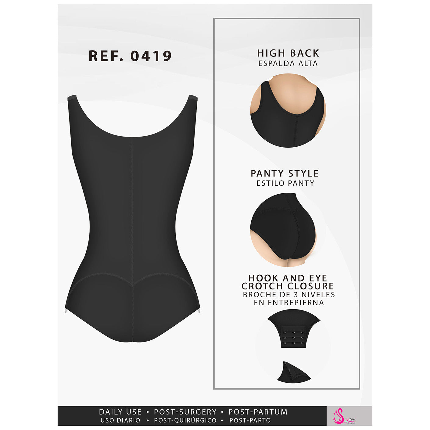 Fajas Salome 0419 | Butt Lifter Hiphugger Mid Thigh Body Shaper | Open Bust Tummy Control Shapewear for Women | Powernet - Pal Negocio Fajas Salome 0419 | Butt Lifter Hiphugger Mid Thigh Body Shaper | Open Bust Tummy Control Shapewear for Women | Powernet - Pal Negocio