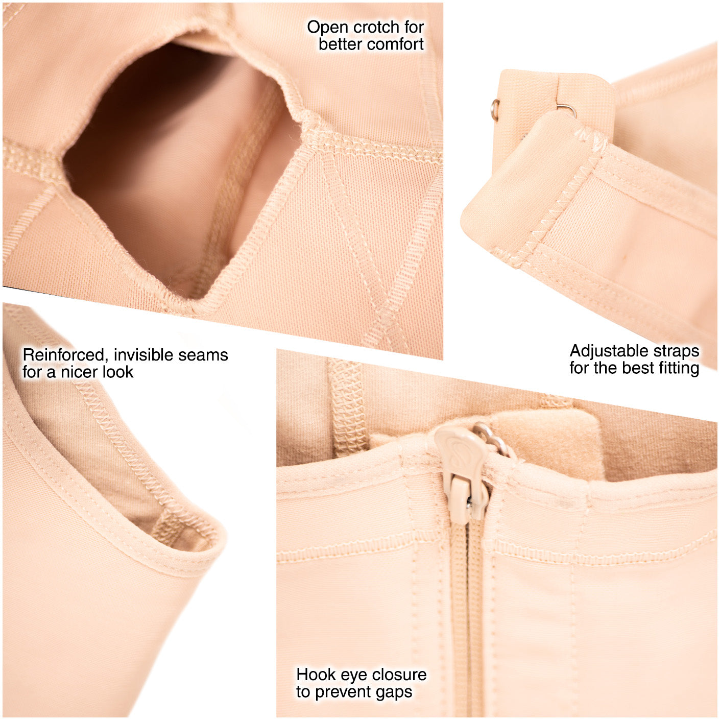 Fajas Salome 0520 | Open Bust Post Surgery Full Body Shaper for Women | Butt Lifter Knee Length Bodysuit | Powernet - Pal Negocio Fajas Salome 0520 | Open Bust Post Surgery Full Body Shaper for Women | Butt Lifter Knee Length Bodysuit | Powernet - Pal Negocio