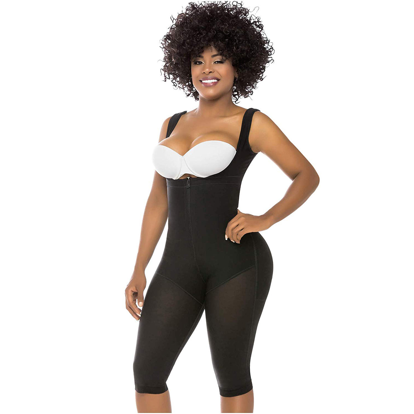 Fajas Salome 0520 | Open Bust Post Surgery Full Body Shaper for Women | Butt Lifter Knee Length Bodysuit | Powernet - Pal Negocio Fajas Salome 0520 | Open Bust Post Surgery Full Body Shaper for Women | Butt Lifter Knee Length Bodysuit | Powernet - Pal Negocio