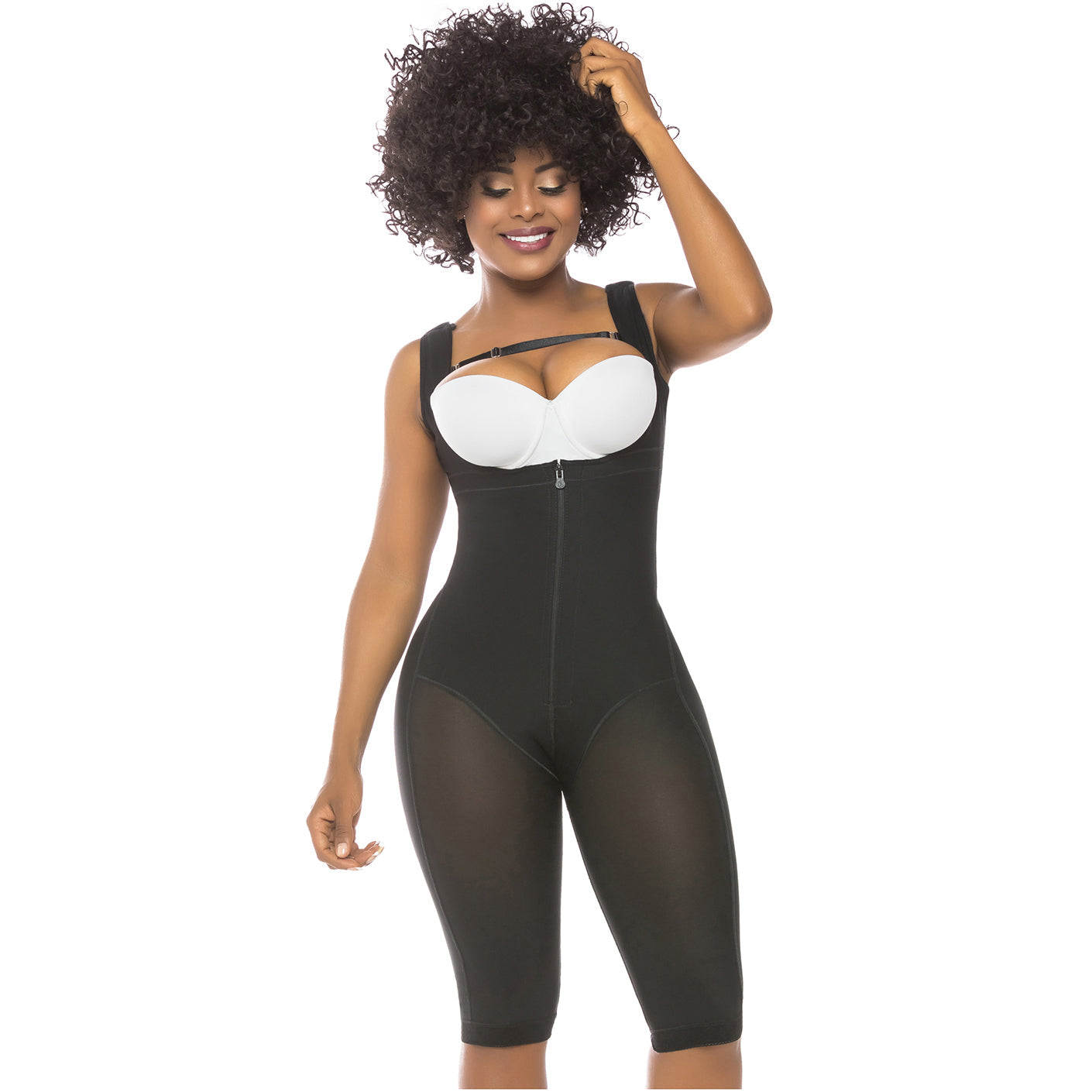 Fajas Salome 0517 | Post Surgery Stage 1 Butt Lifter Full Bodysuit | Open Bust Knee Length Body Shaper for Women | Powernet - Pal Negocio Fajas Salome 0517 | Post Surgery Stage 1 Butt Lifter Full Bodysuit | Open Bust Knee Length Body Shaper for Women | Powernet - Pal Negocio