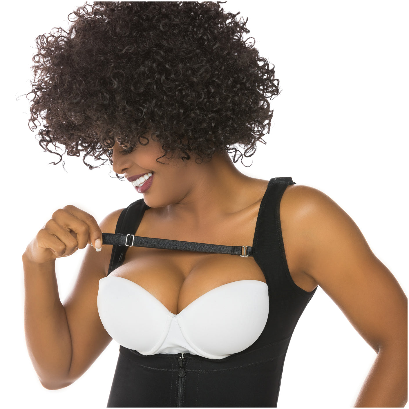 Fajas Salome 0517 | Post Surgery Stage 1 Butt Lifter Full Bodysuit | Open Bust Knee Length Body Shaper for Women | Powernet - Pal Negocio Fajas Salome 0517 | Post Surgery Stage 1 Butt Lifter Full Bodysuit | Open Bust Knee Length Body Shaper for Women | Powernet - Pal Negocio