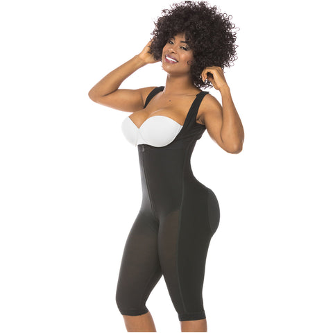 Fajas Salome 0518 | Stage 1 Post Surgery Bodysuit | Knee Length Full Body Shaper for Women | Powernet - Pal Negocio Fajas Salome 0518 | Stage 1 Post Surgery Bodysuit | Knee Length Full Body Shaper for Women | Powernet - Pal Negocio