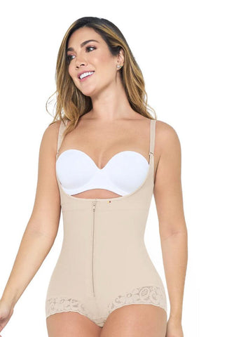 MARIAE - F1610 - Faja Colombiana Pospartum &amp; Daily Use Hiphugger Shapewear Bodysuit