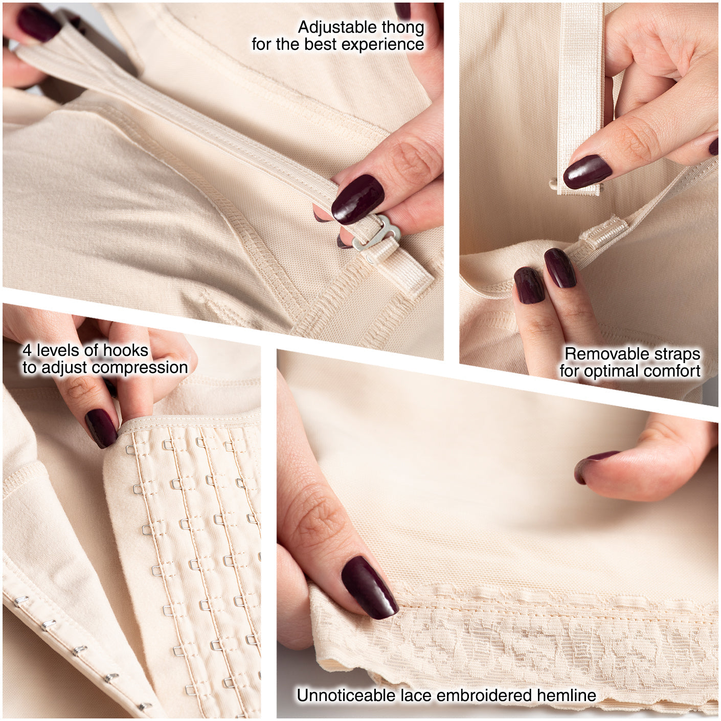 María E Shapewear: 9142 - Long Sleeved Post Surgery Shapewear With