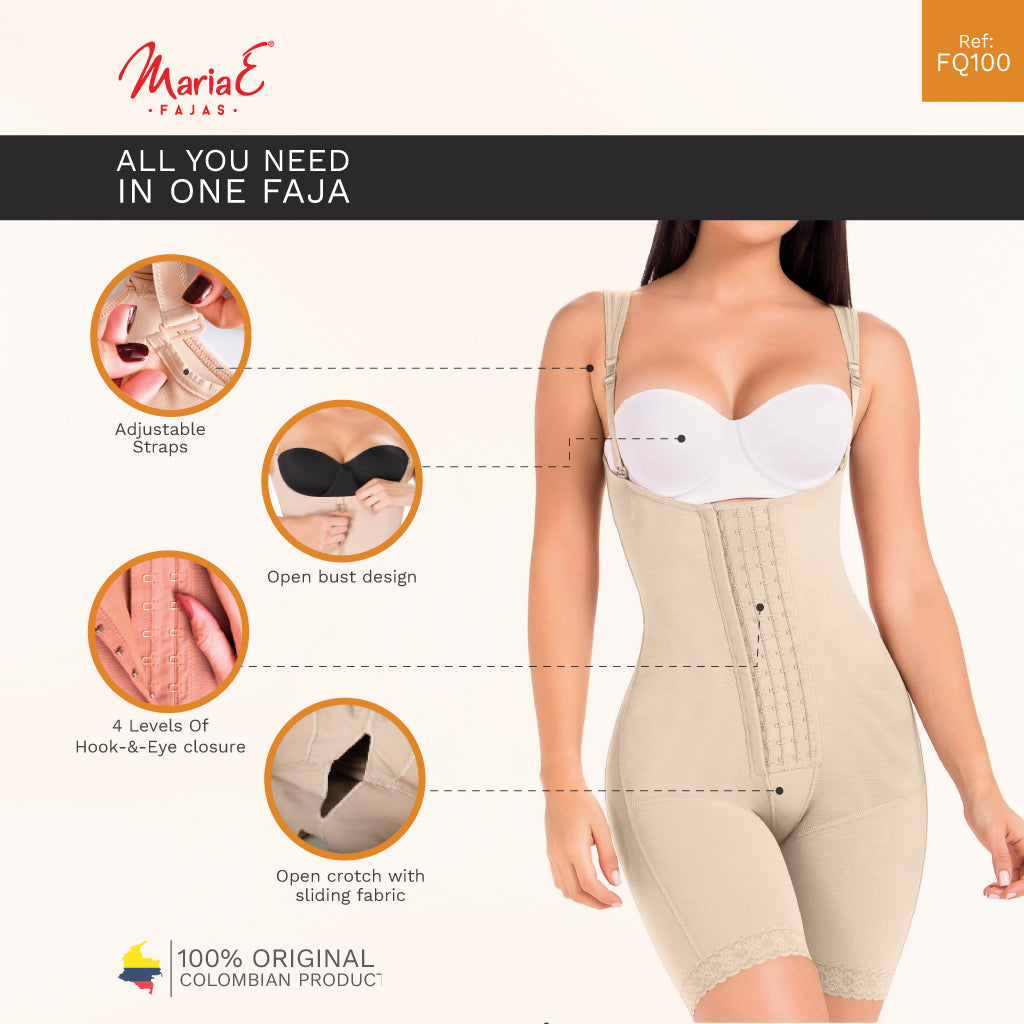 Long Sleeve Postoperative Shapewear With Over Bust Strap